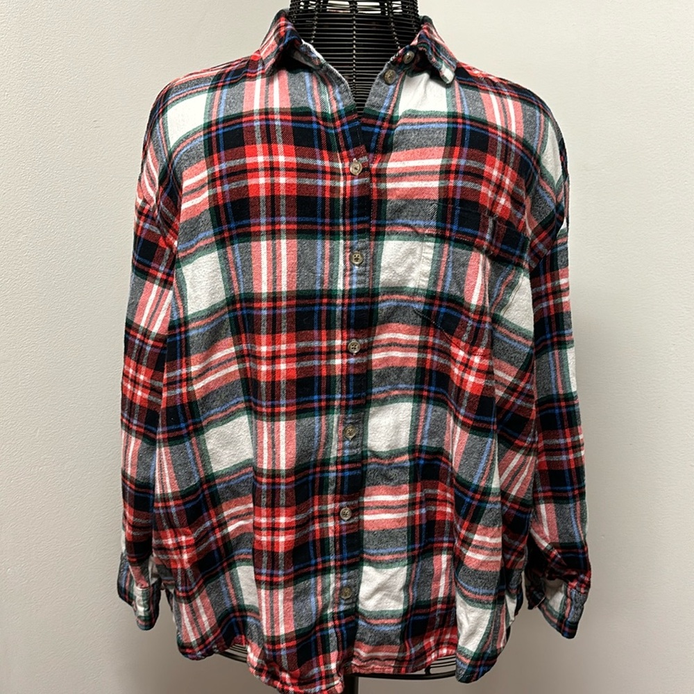Old Navy Plaid Flannel Button Down Shirt